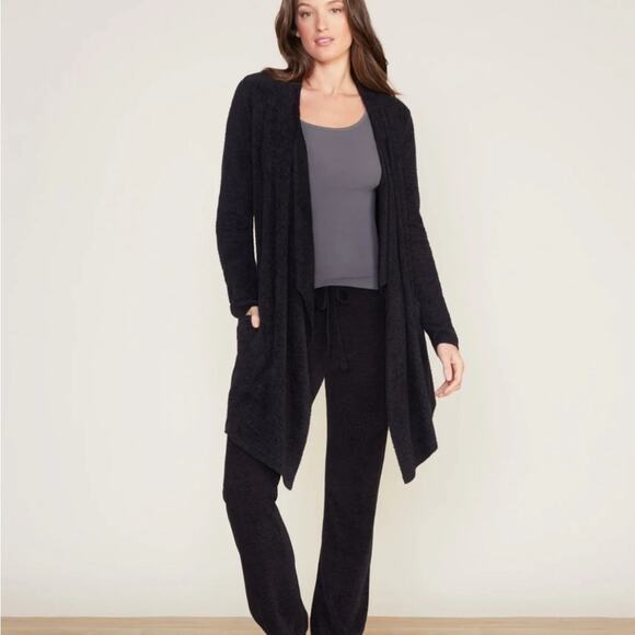 Barefoot Dreams BeCozyChic Lite® Island Wrap - Black - L/XL EUC - Picture 2 of 11